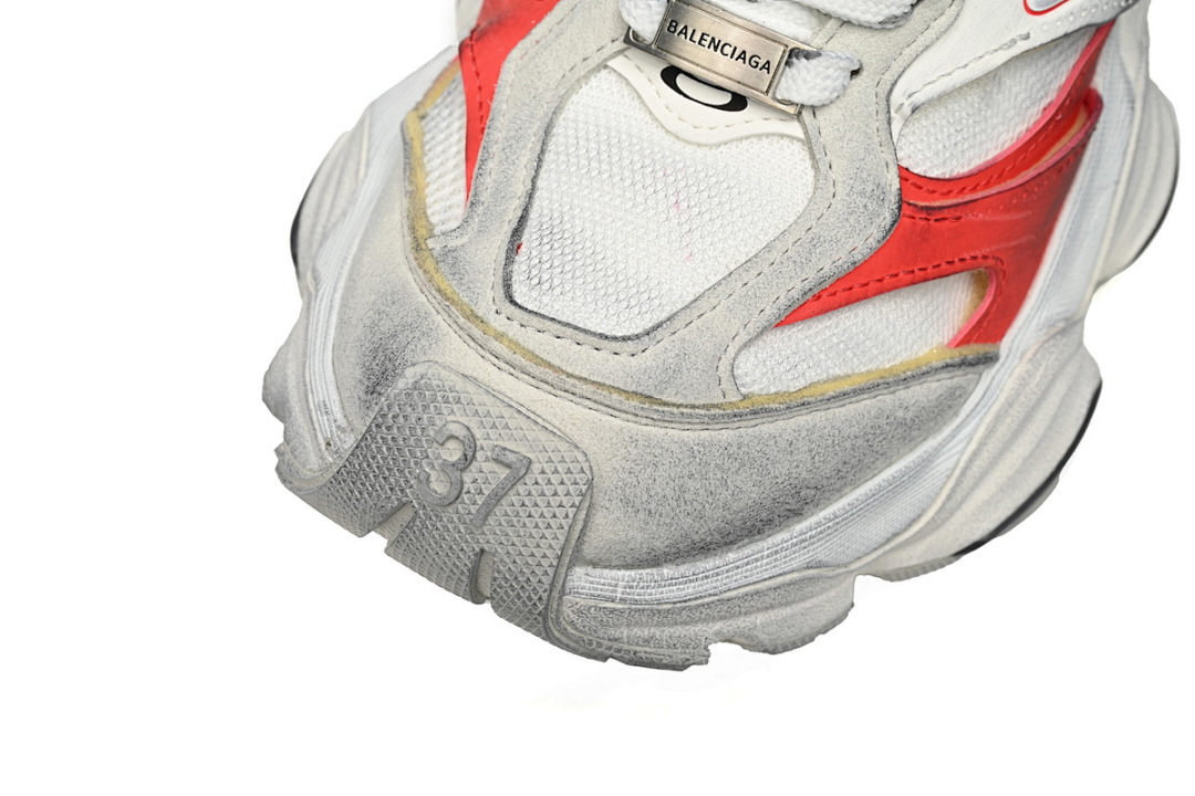Baskets Cargo Balenciaga Gris argenté, rouge et blanc W1MV3-0521