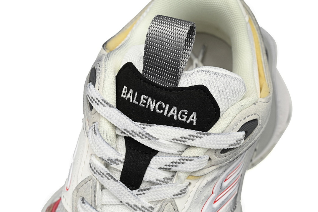 Baskets Cargo Balenciaga Gris argenté, rouge et blanc W1MV3-0521