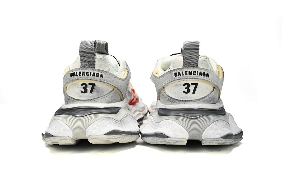 Baskets Cargo Balenciaga Gris argenté, rouge et blanc W1MV3-0521