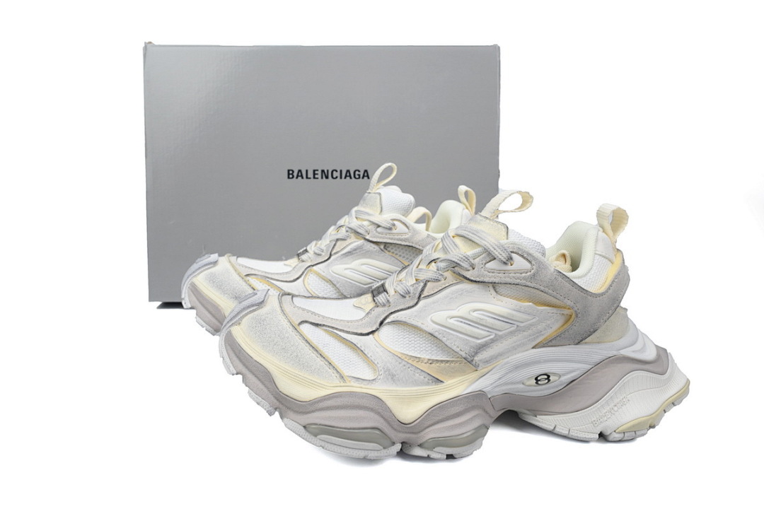 Baskets Cargo Balenciaga blanches, grises et beiges W2MV9-9191