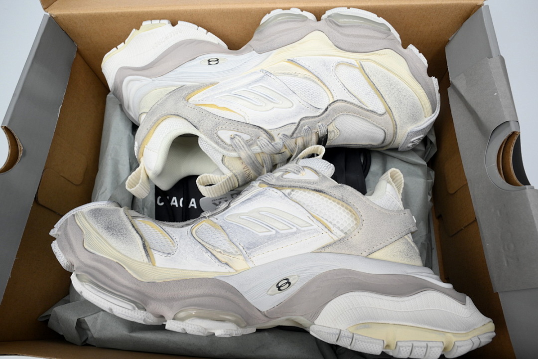 Baskets Cargo Balenciaga blanches, grises et beiges W2MV9-9191