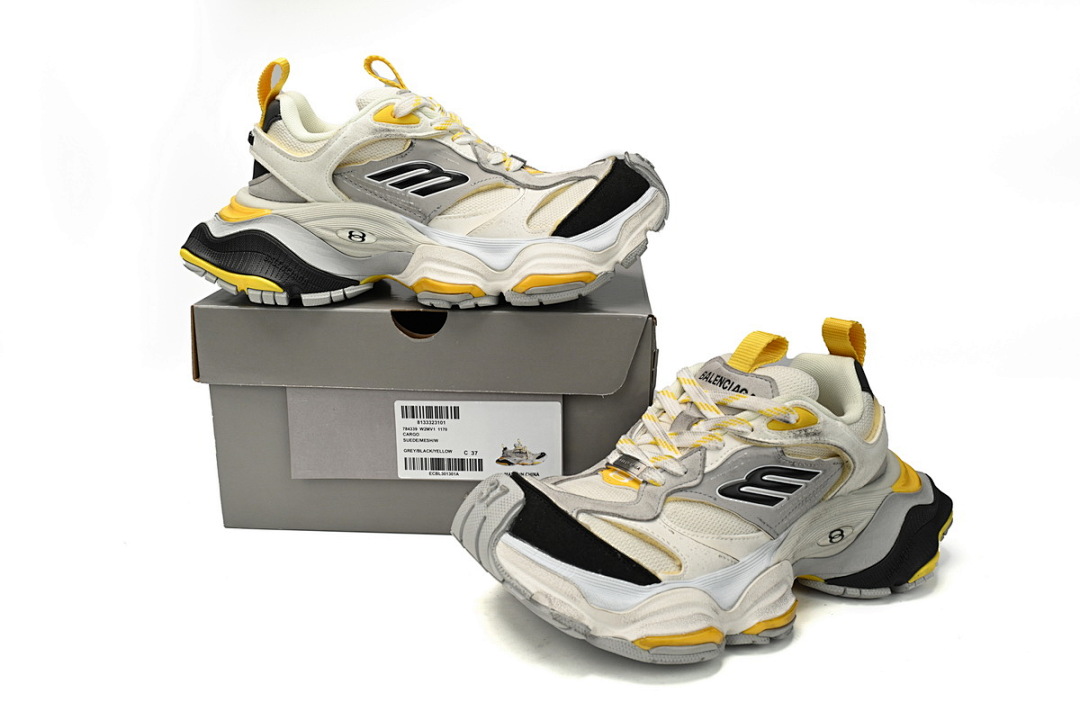 Baskets Cargo Balenciaga Blanc, Gris, Jaune, Noir W2MV1-1170