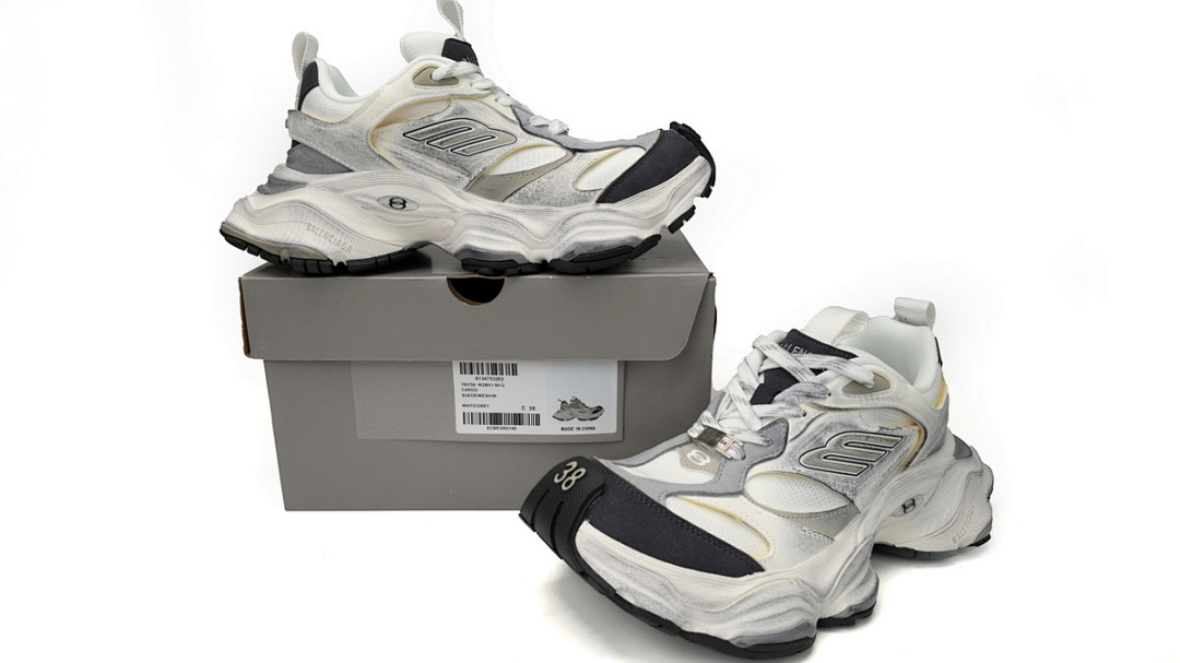 Balenciaga CARGO Blanc Riz Blanc Gris W2MV1-9012