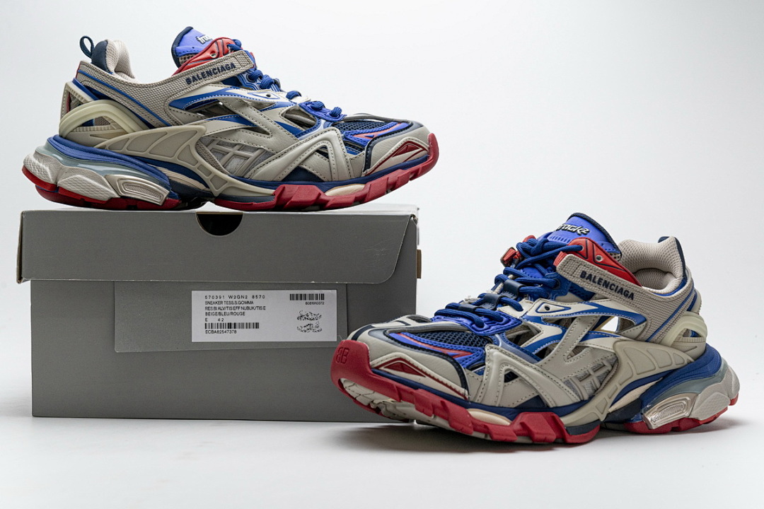 Balenciaga Track 2 Sneaker Beige Blue W2GN2 8570