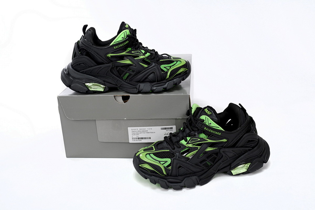 Baskets Balenciaga Track 2 Noir Vert W2GN3 1086