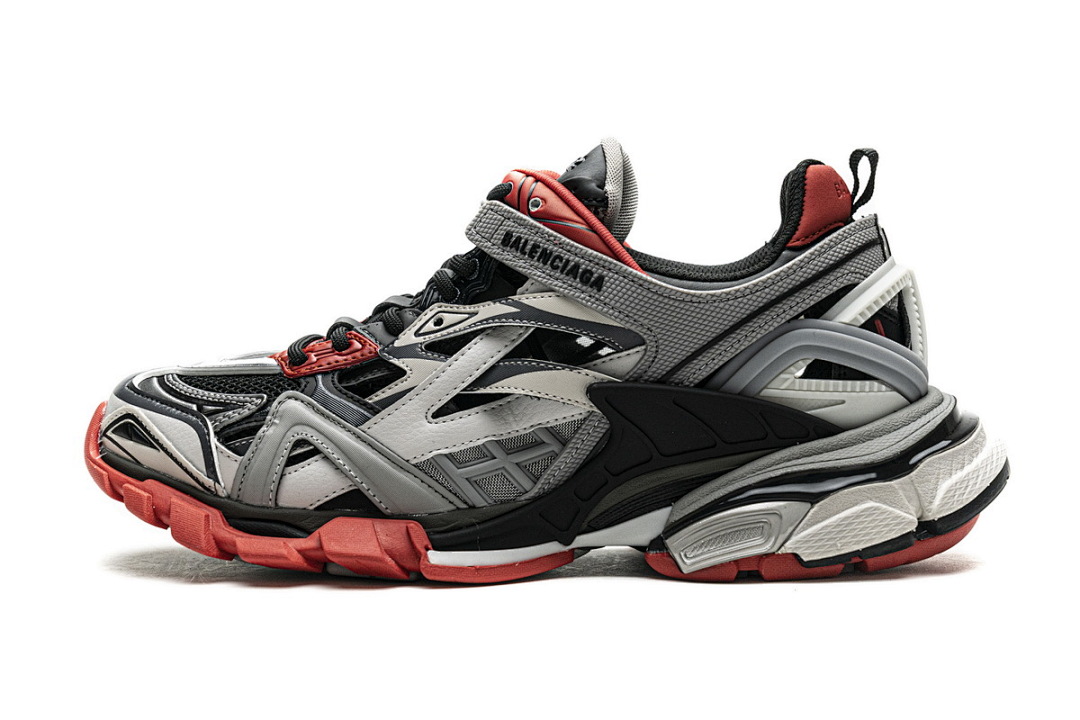 Baskets Balenciaga Track 2 grises et rouges W2GN3 1003