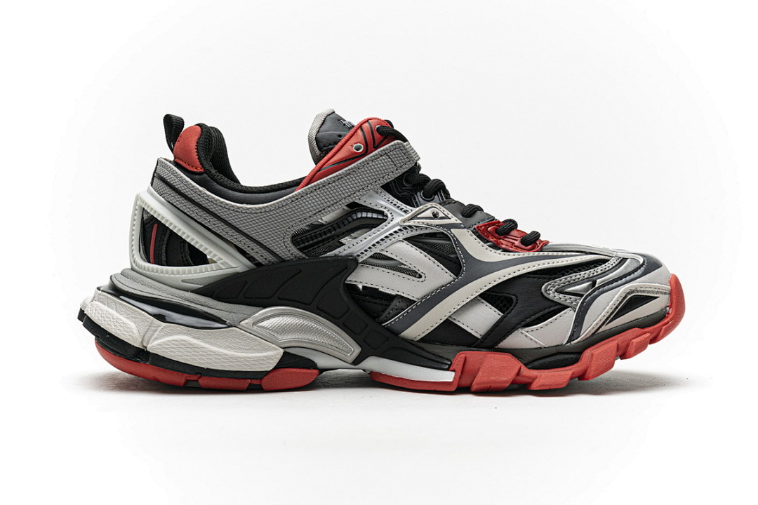 Baskets Balenciaga Track 2 grises et rouges W2GN3 1003