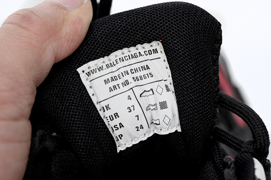 Baskets Balenciaga Track 2, noir, blanc et rouge, modèle militaire, W2GN3 6000