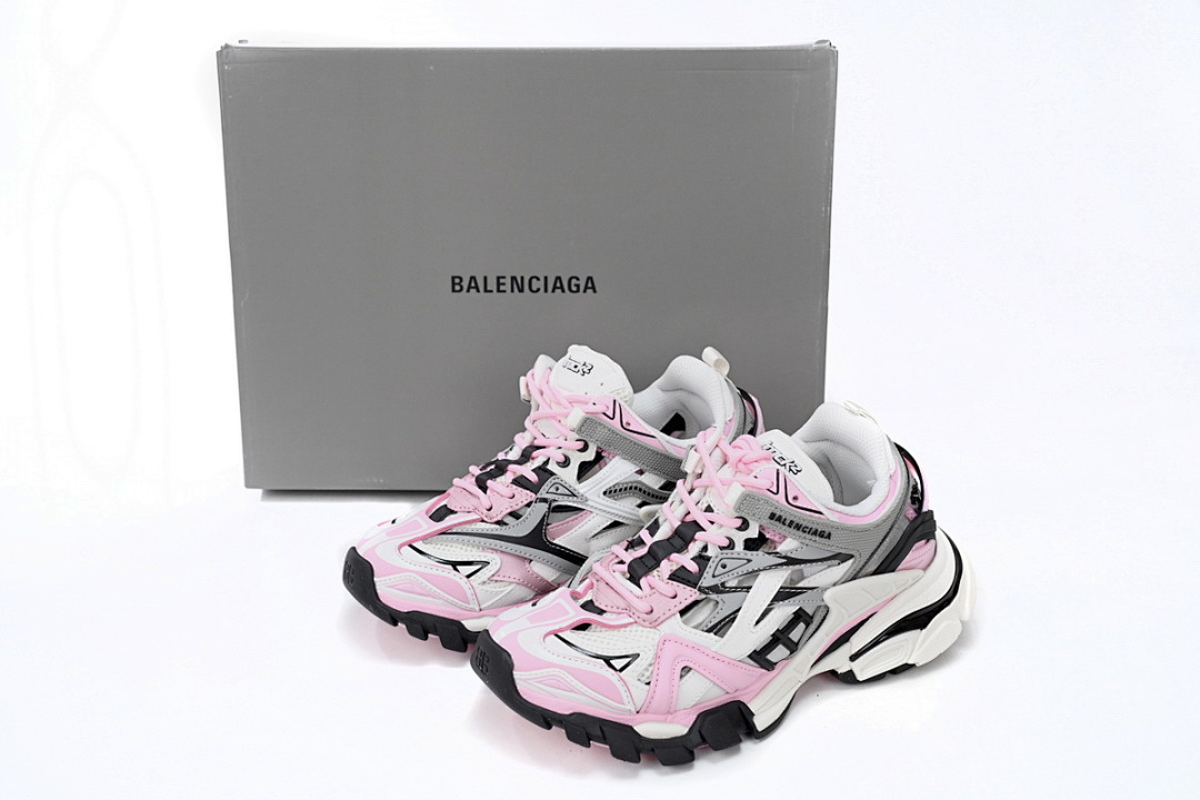 Baskets Balenciaga Track 2 rose et blanc W3AE2 5291