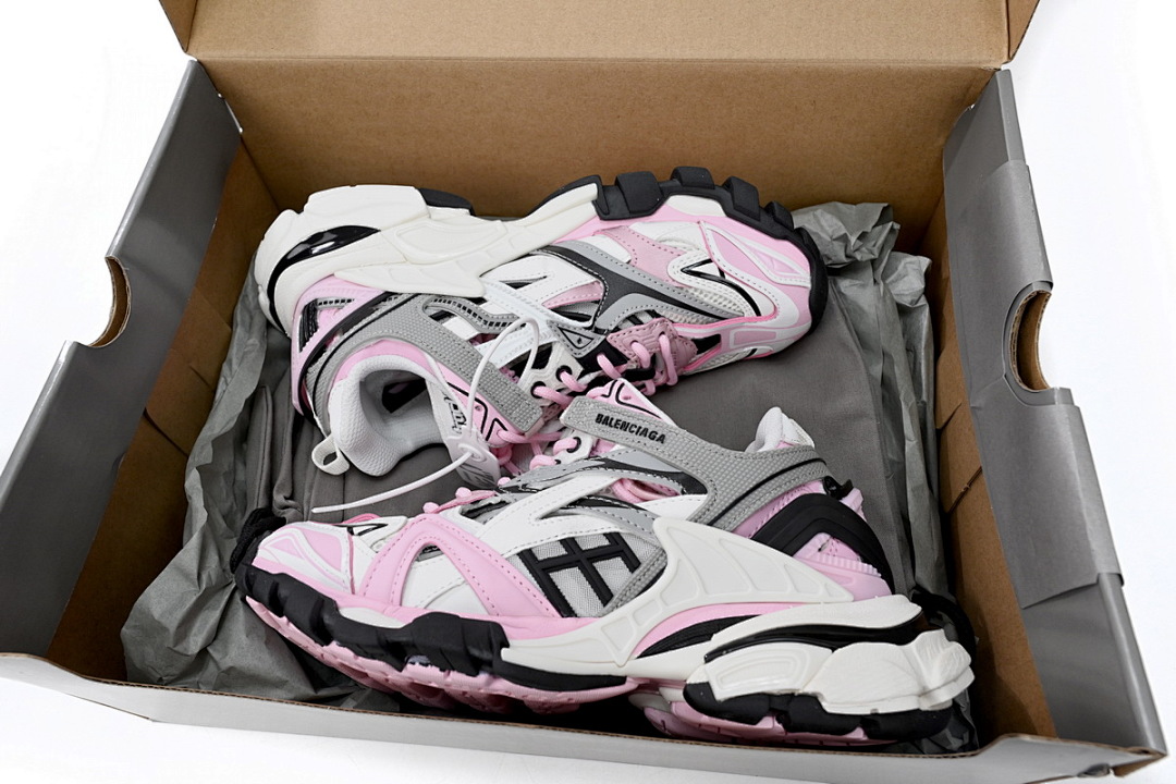 Baskets Balenciaga Track 2 rose et blanc W3AE2 5291