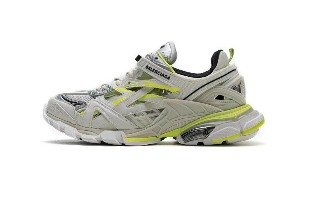 Baskets Balenciaga Track 2, blanc et jaune fluo, W2ON3 9073