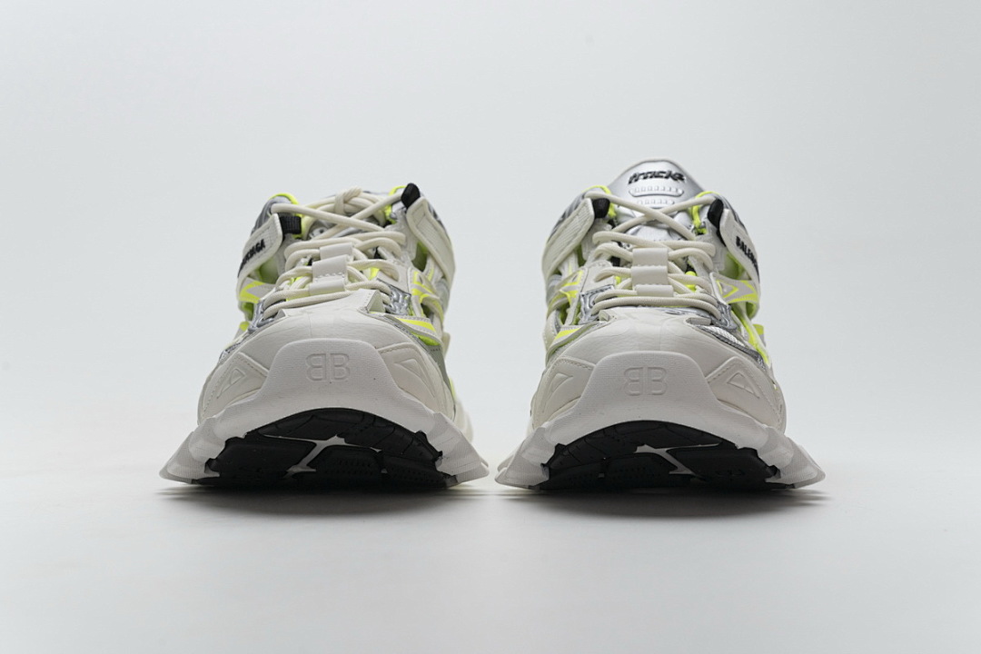 Baskets Balenciaga Track 2, blanc et jaune fluo, W2ON3 9073