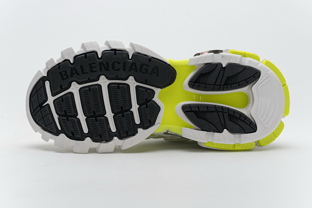 Baskets Balenciaga Track 2, blanc et jaune fluo, W2ON3 9073
