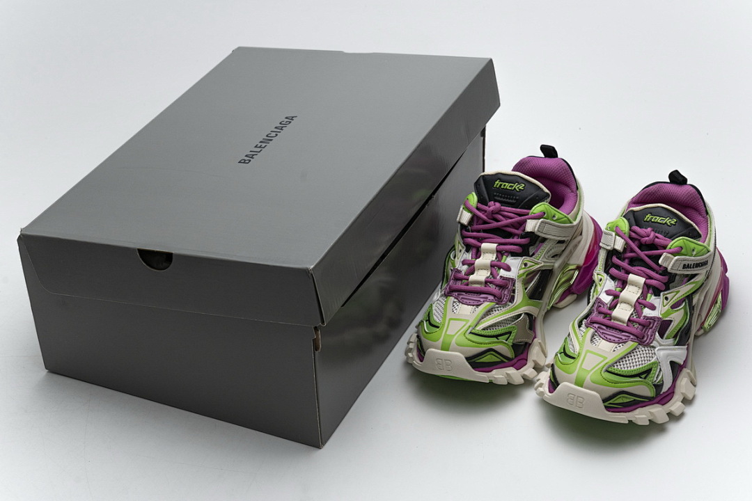 Balenciaga Track 2 Sneaker White Green Pink W2GN3 9199