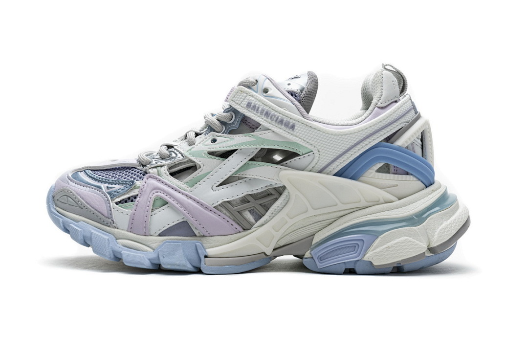 Baskets Balenciaga Track 2 blanches et bleu clair W2GN3 9045