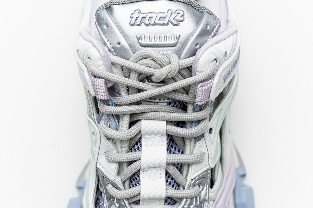 Baskets Balenciaga Track 2 blanches et bleu clair W2GN3 9045