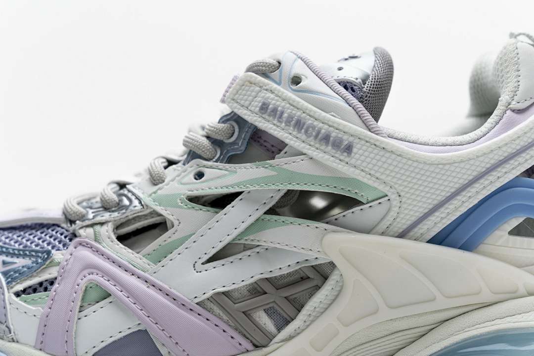 Baskets Balenciaga Track 2 blanches et bleu clair W2GN3 9045