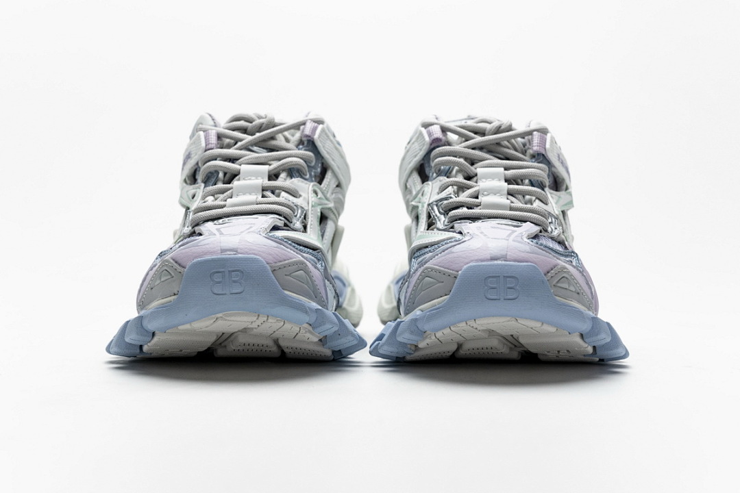 Baskets Balenciaga Track 2 blanches et bleu clair W2GN3 9045