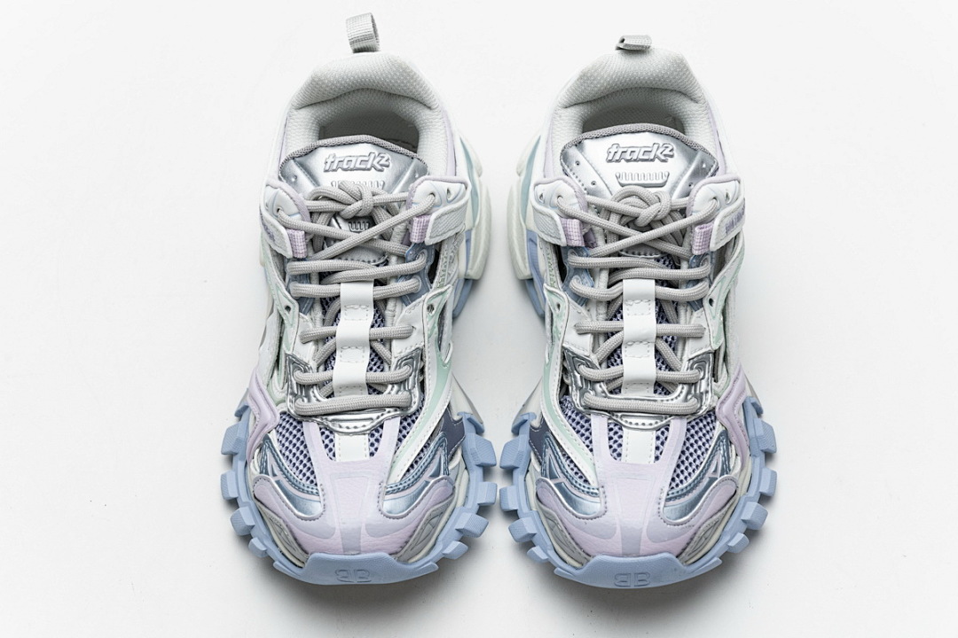 Baskets Balenciaga Track 2 blanches et bleu clair W2GN3 9045