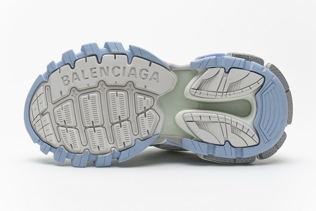 Baskets Balenciaga Track 2 blanches et bleu clair W2GN3 9045