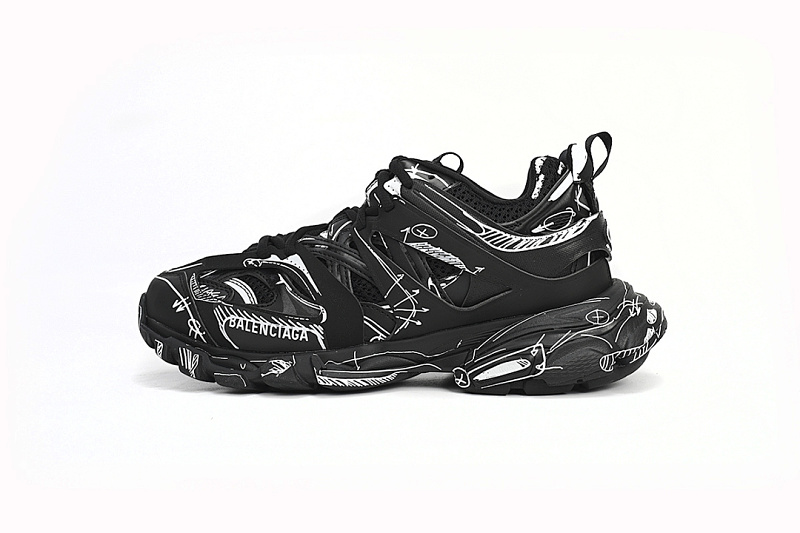 Balenciaga Track Graffiti Preto Branco W3SR2 2315
