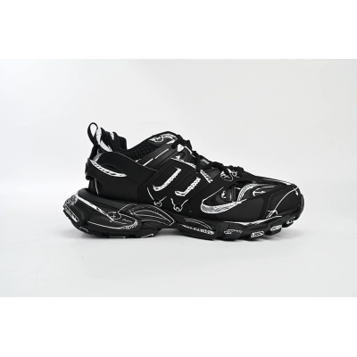 Balenciaga Track Graffiti Preto Branco W3SR2 2315 02