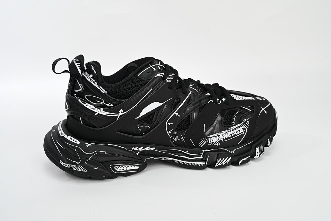 Balenciaga Track Graffiti Preto Branco W3SR2 2315