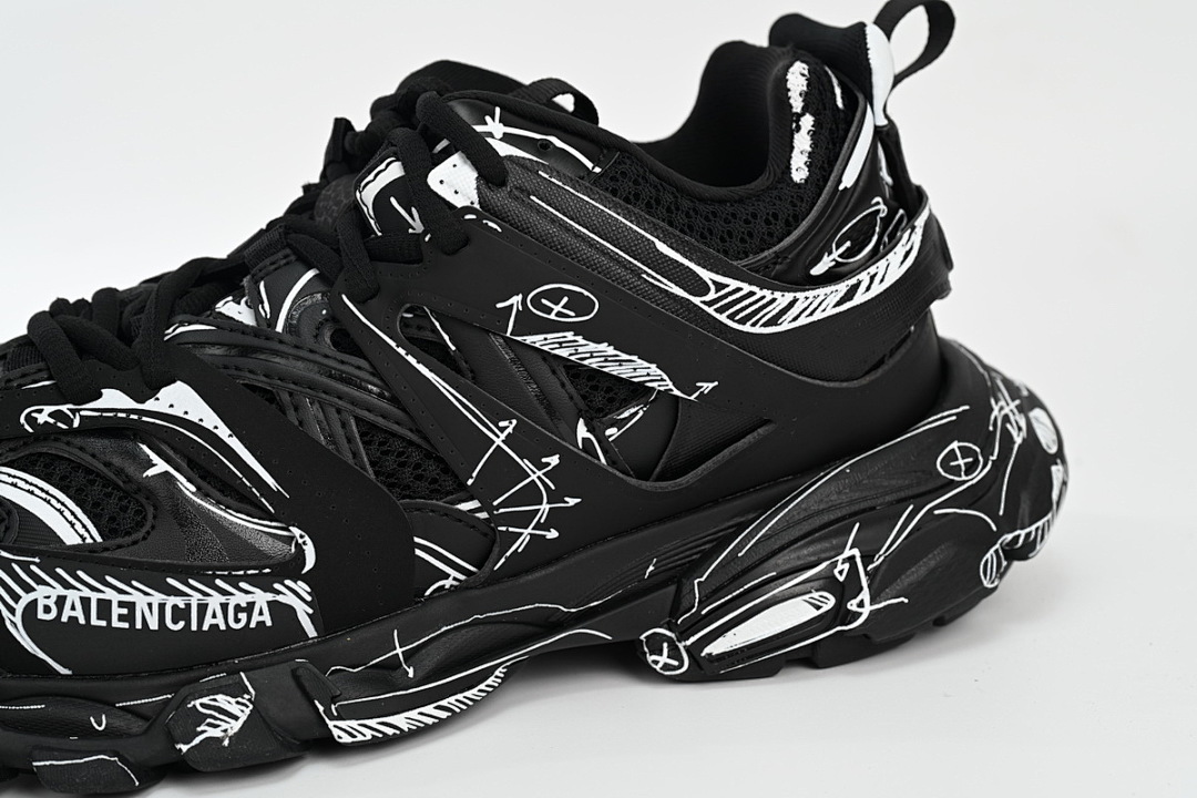 Balenciaga Track Graffiti Preto Branco W3SR2 2315