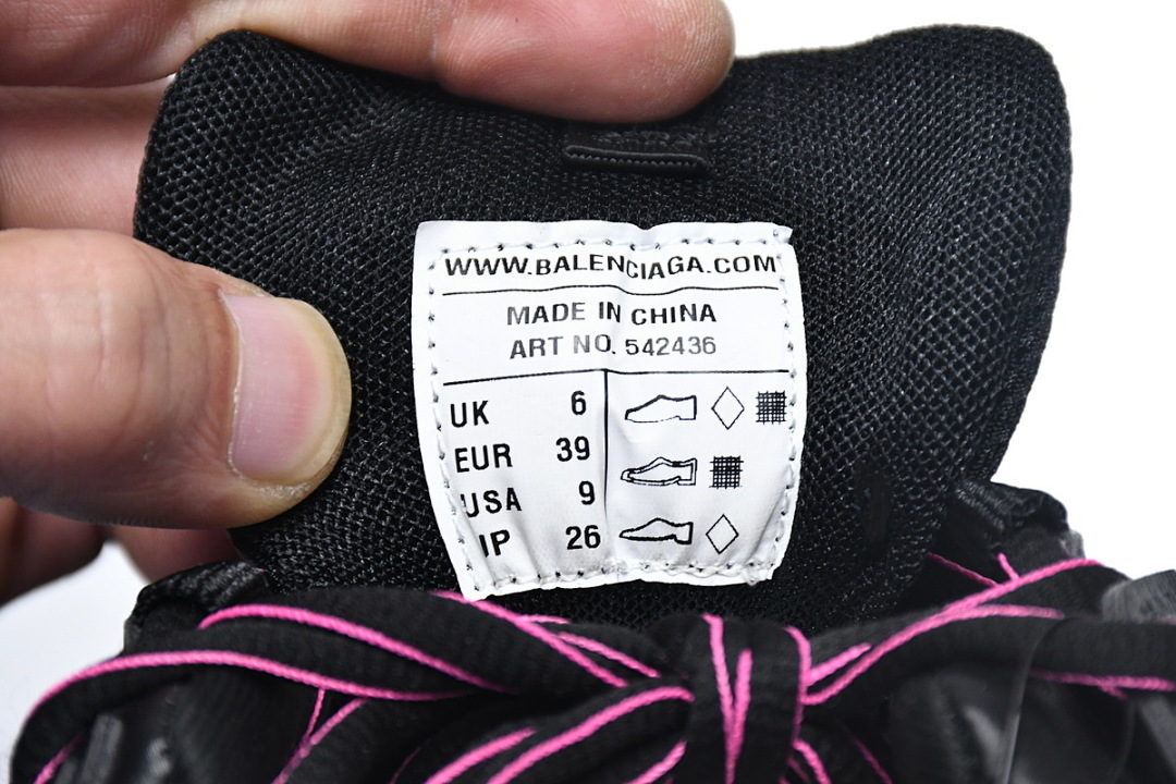 Balenciaga Track Open Preto Rosa Vermelho 542436 W2LA1 2046