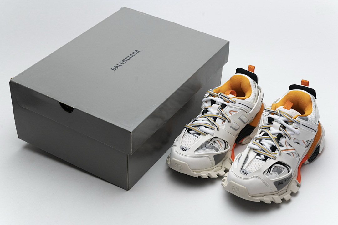 Balenciaga Track Open Blanc Orange 542436 W1GB7 9059
