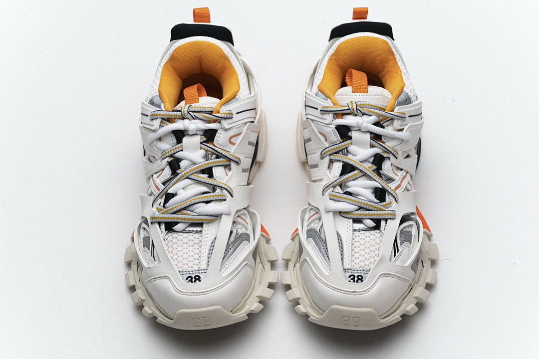 Balenciaga Track Open Blanc Orange 542436 W1GB7 9059