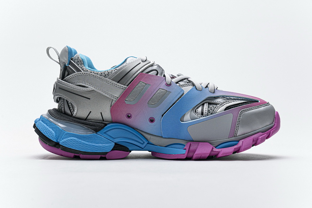 Balenciaga Track Sneaker Blue Pink Silver Grey W1GC1 4051
