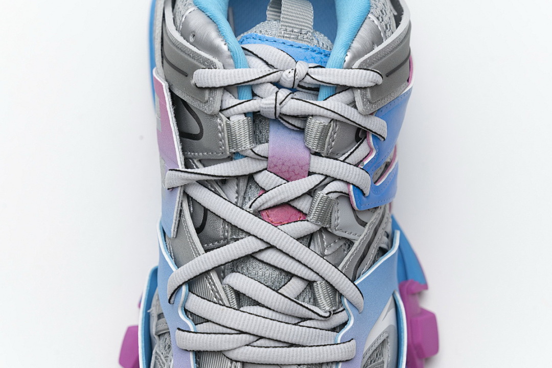 Balenciaga Track Sneaker Blue Pink Silver Grey W1GC1 4051