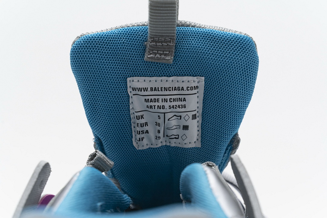 Balenciaga Track Sneaker Blue Pink Silver Grey W1GC1 4051