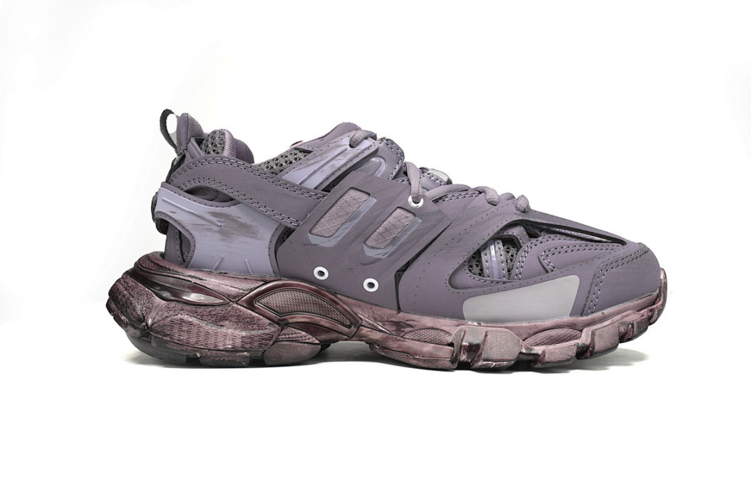 Tênis Balenciaga Track, roxo lavanda, com efeito desgastado, W1AC5 0620