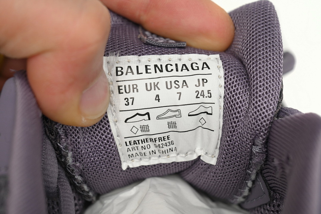 Tênis Balenciaga Track, roxo lavanda, com efeito desgastado, W1AC5 0620