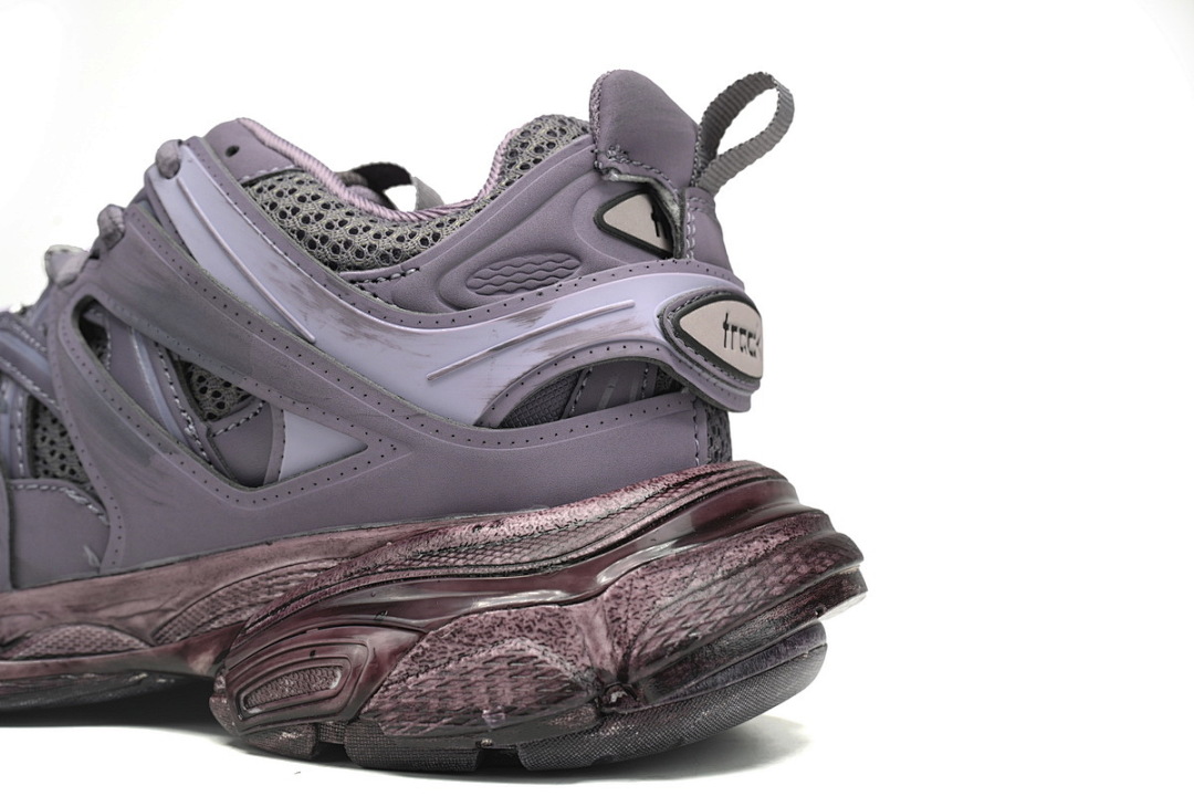 Tênis Balenciaga Track, roxo lavanda, com efeito desgastado, W1AC5 0620
