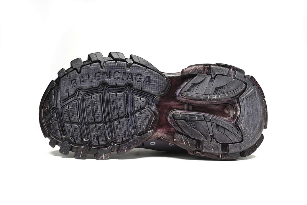Tênis Balenciaga Track, roxo lavanda, com efeito desgastado, W1AC5 0620