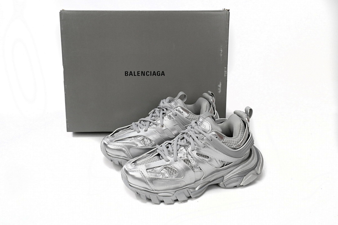 Balenciaga Track Sneaker Metallic Silver Grey W2FS3 8100