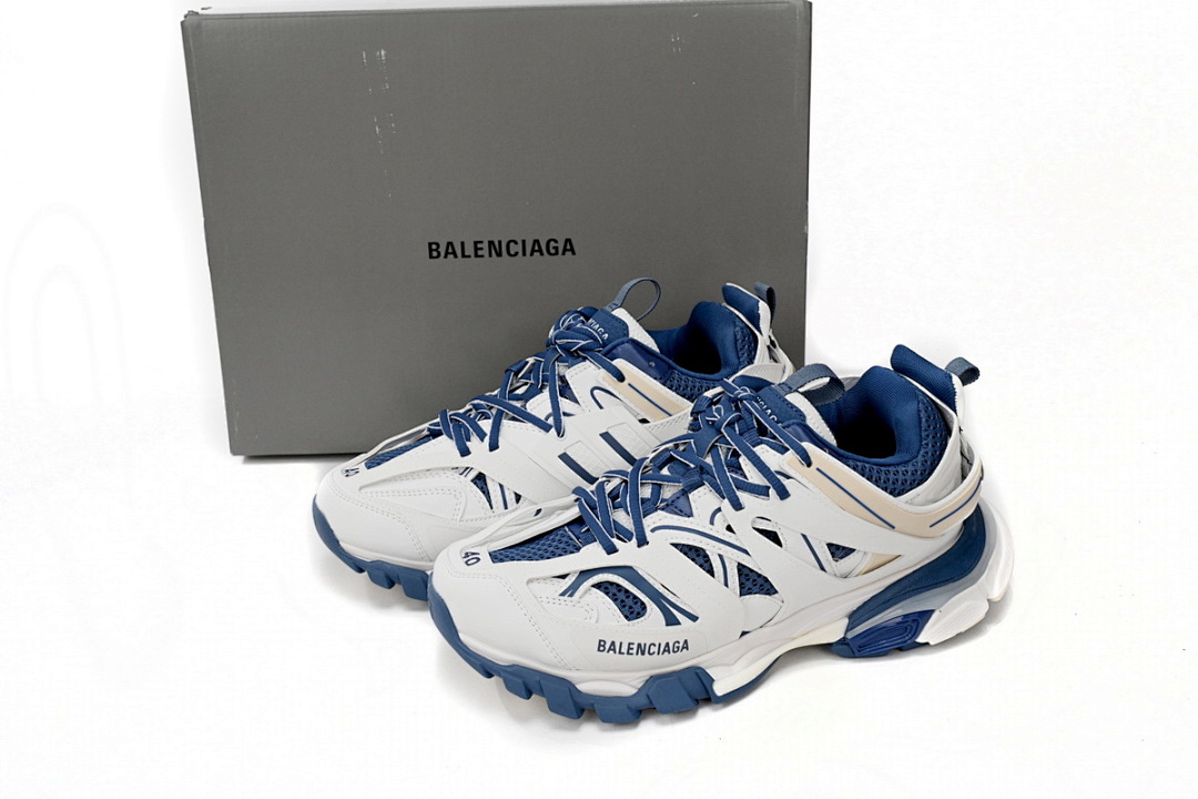 Tênis Balenciaga Track Branco e Azul W1GC4 9050