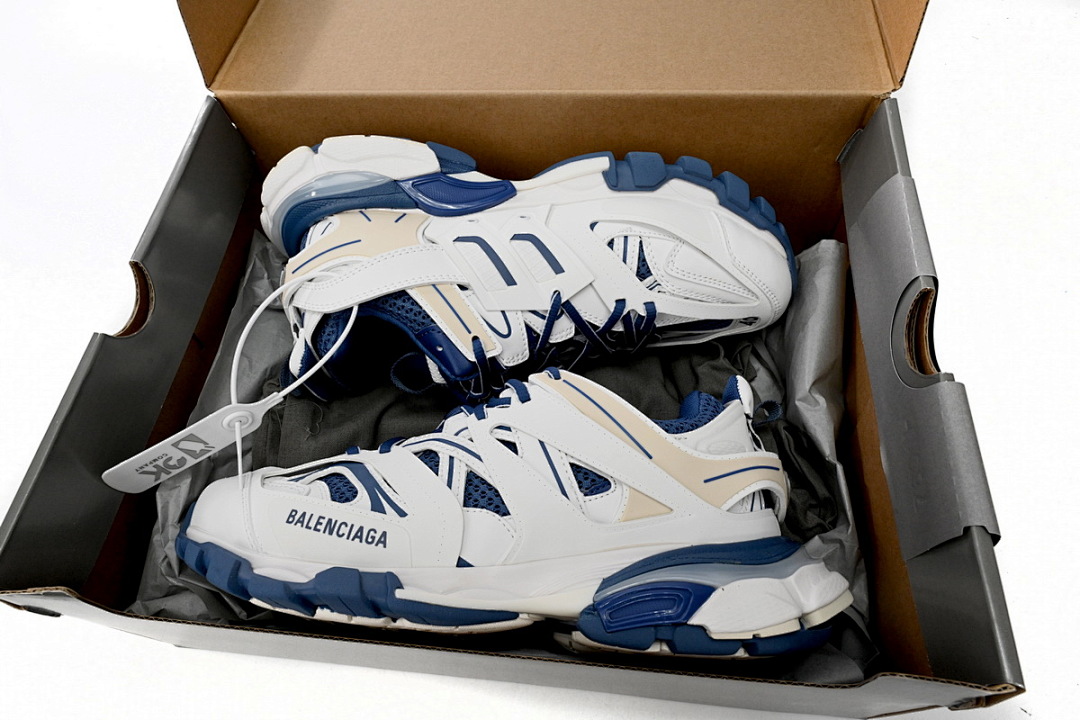 Tênis Balenciaga Track Branco e Azul W1GC4 9050