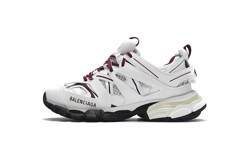 Tênis Balenciaga Track Branco e Borgonha W1JH 1915