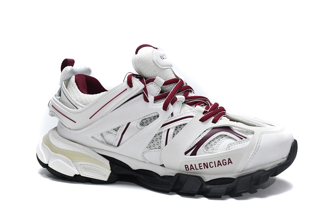 Tênis Balenciaga Track Branco e Borgonha W1JH 1915