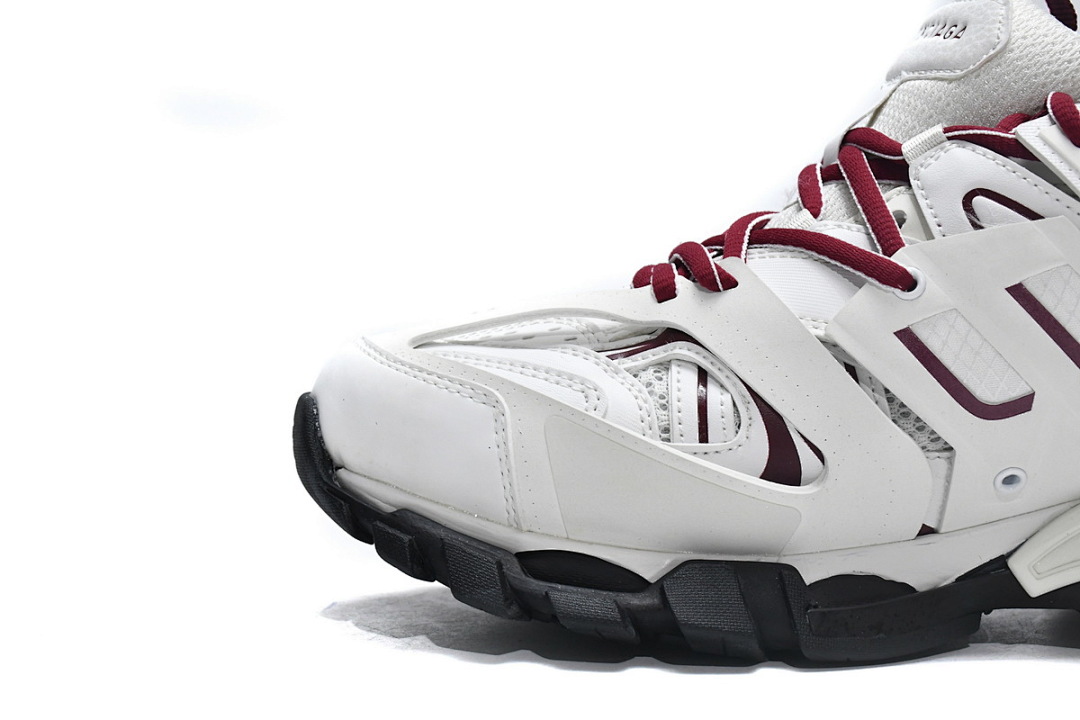 Tênis Balenciaga Track Branco e Borgonha W1JH 1915