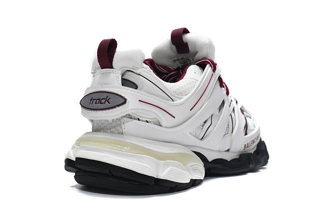 Tênis Balenciaga Track Branco e Borgonha W1JH 1915