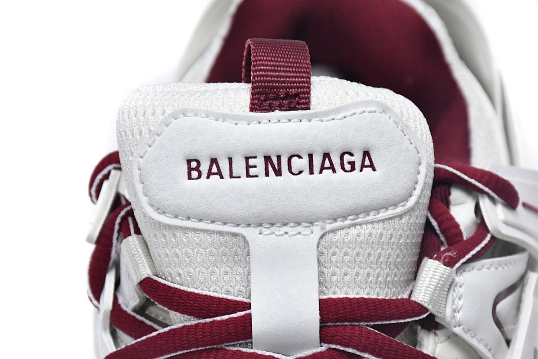 Tênis Balenciaga Track Branco e Borgonha W1JH 1915