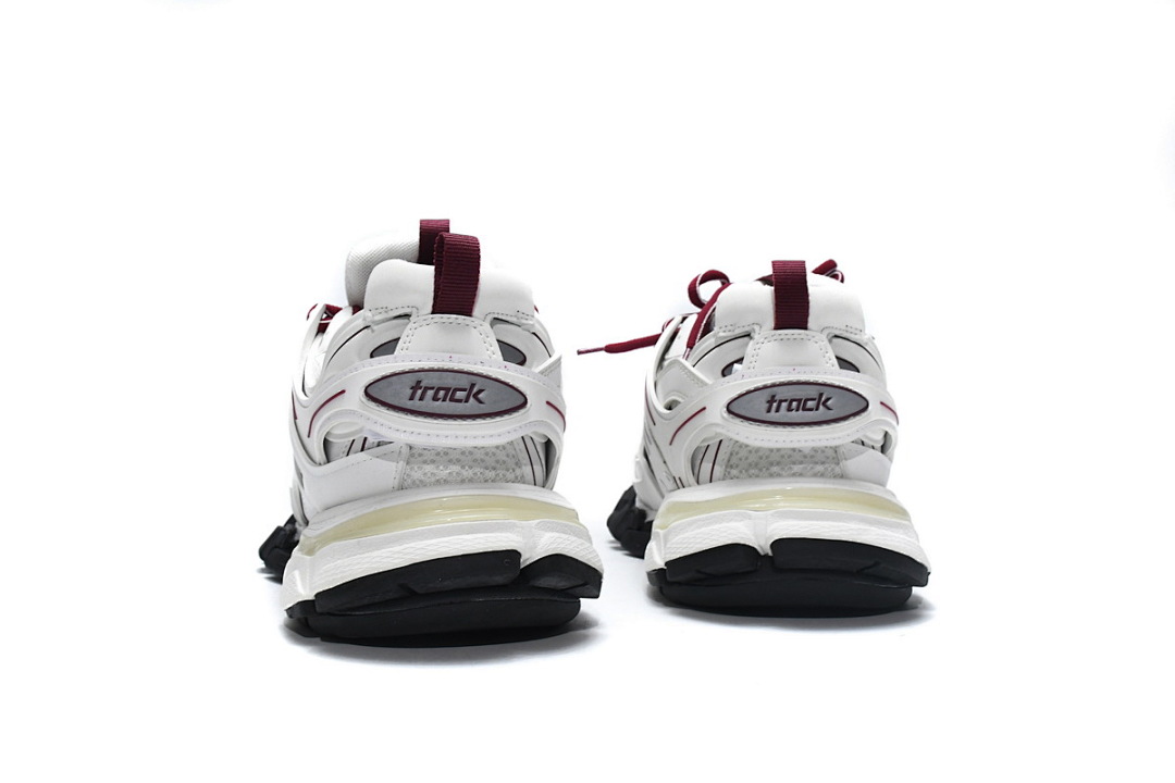 Tênis Balenciaga Track Branco e Borgonha W1JH 1915