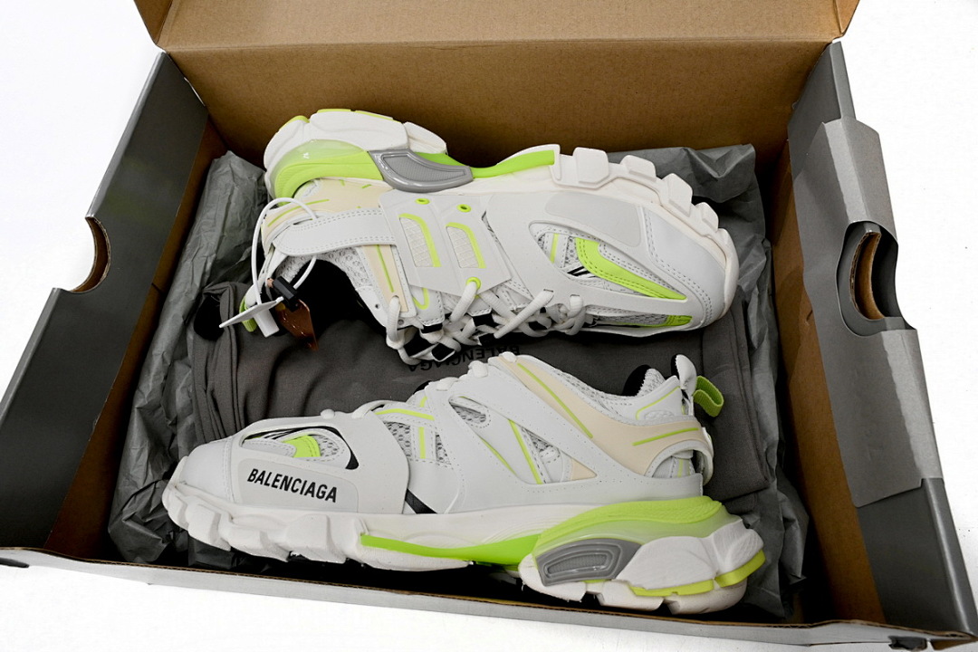 Tênis Balenciaga Track Branco e Amarelo Fluorescente W3NU2 7660