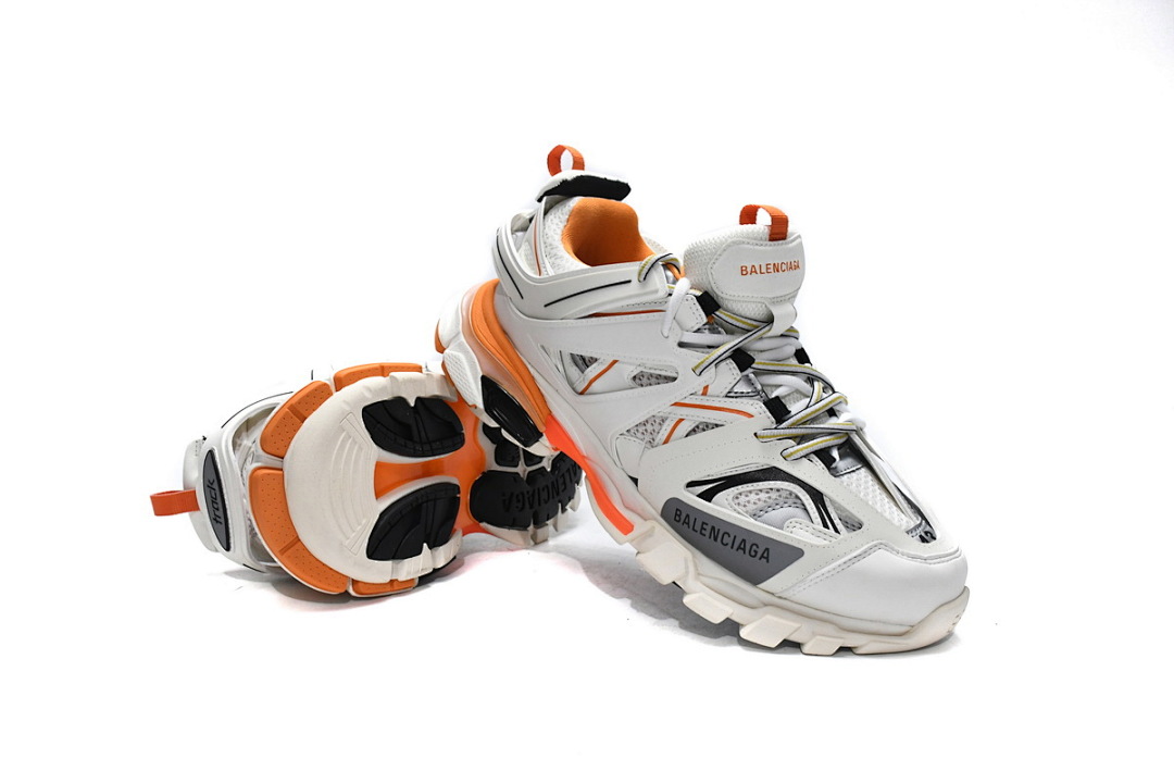 Tênis Balenciaga Track Branco, Cinza e Laranja W1GB1 9059