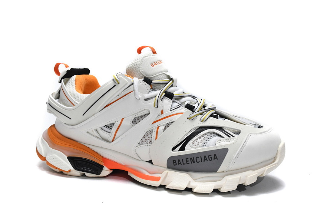 Tênis Balenciaga Track Branco, Cinza e Laranja W1GB1 9059